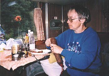 Mary 
Coombs on the train