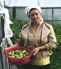 Zina in her garden